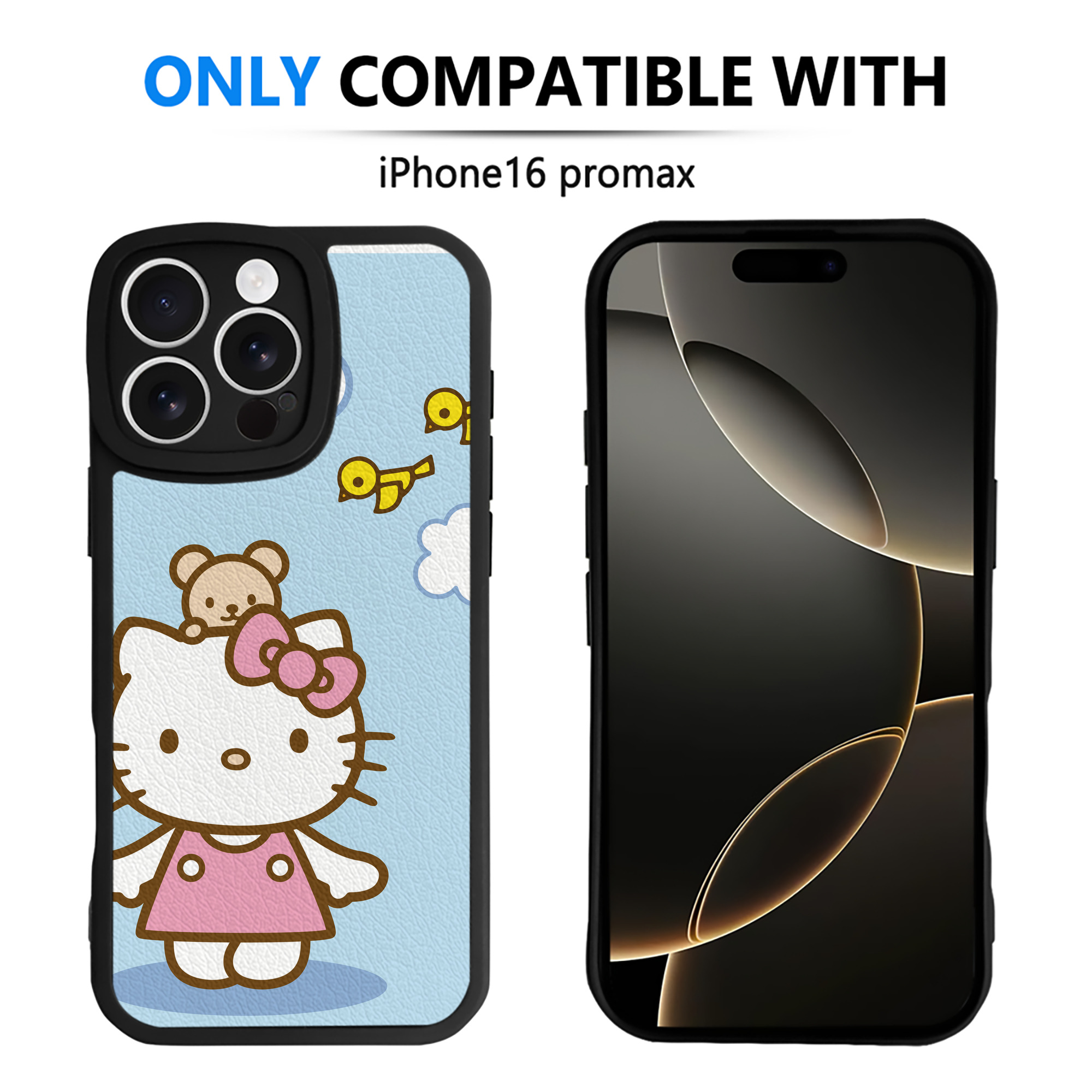 （画像用） Hello Kitty ハローキティ 【iPhone 16シリーズ対応】シリコンスマホケース（レザー調） 材質：シリコン